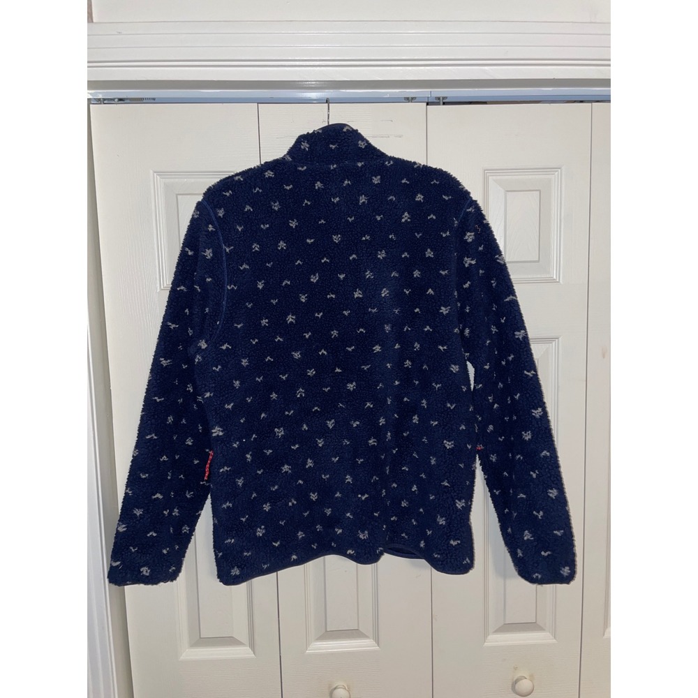 Alpine Design Mens Mad Sherpa FZ Fleece Print Jacket Navy Birds Eye ADM24601P M - Picture 6 of 8